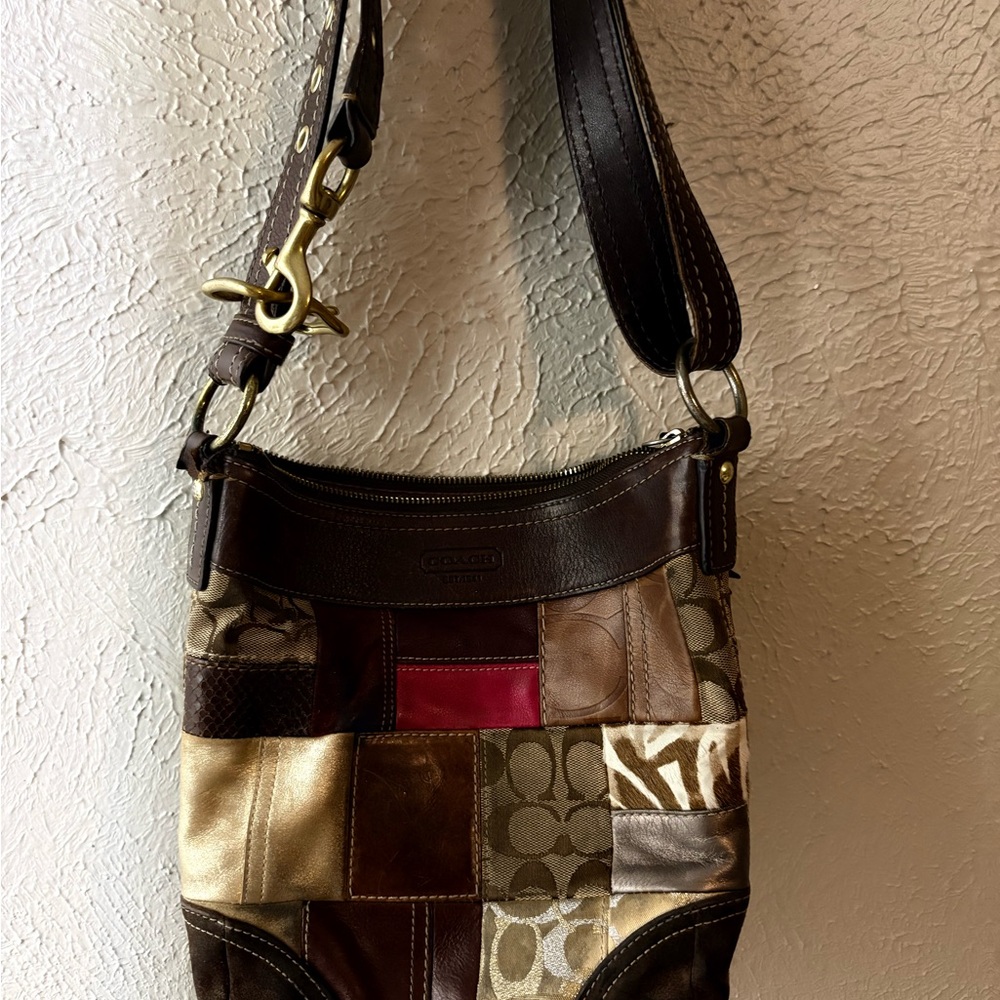 Coach Multicolor Patchwork Crossbody Bag